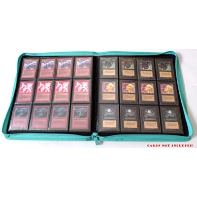 Afbeelding van Docsmagic.de Pro Player 12 Pocket Playset Zip Album Mint 480 Card Binder MTG PKM YGO Aqua