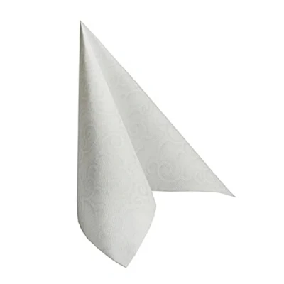Afbeelding van 50 servetten &quot;Royal Collection&quot; 1/4 vouw 40 cm x wit &quot;Casali&quot; bruiloft verjaardag verloving Kerstmis