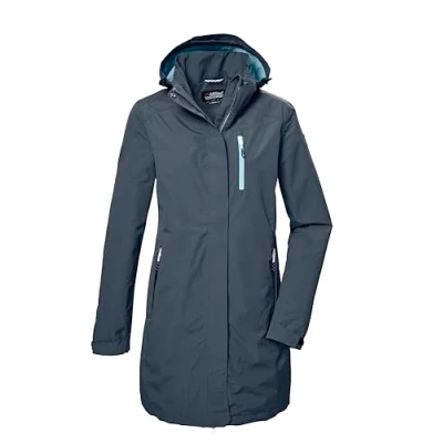 Afbeelding van killtec dames Functionele parka/parka met afritsbare capuchon KOS 30 WMN PRK, deep water, 48, 42918 000