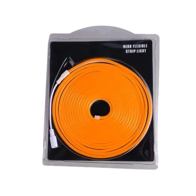 Afbeelding van Jandei Flexibele neon led lichtstrip 12V, 5M 6x12mm 120 leds/meter. Knip elke 2,5 cm af. Decoratie voor binnen en buiten, perfect thuis, zakelijk, borden... (Oranje)
