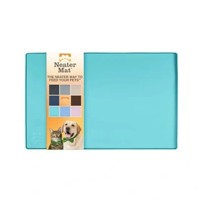 Afbeelding van Neater Pet Brands Mat Waterdichte Siliconen Bowls Bescherm Vloeren tegen Voedsel &amp; Water (Aquamarijn, 16&quot; x 10&quot; Siliconen)