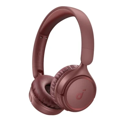 Afbeelding van soundcore H30i draadloze on ear hoofdtelefoon, inklapbaar ontwerp, pure bastonen, 70 u speeltijd, Bluetooth 5.3, lichtgewicht en comfortabel, appconnectiviteit(rood)