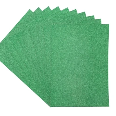 Afbeelding van Crafter&#039;s Companion Glitter karton A4 a 10 vel Kerst Groen
