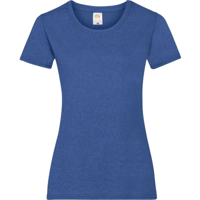 Afbeelding van Fruit Of The Loom Dames / Vrouwen Damens Fit Valueweight T shirt met korte mouwen (Retro Heather Royaal)