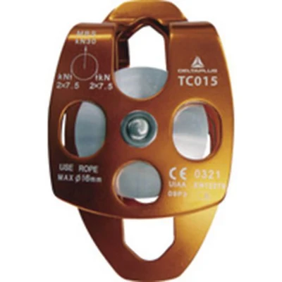 Afbeelding van Dubbele Katrol met Mobiele Flanken Uit Aluminium TC015