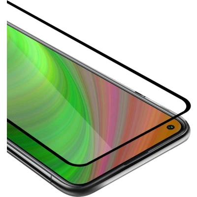 Afbeelding van Cadorabo Screenprotector geschikt voor Huawei MATE 30 LITE Volledig scherm pantserfolie Beschermfolie in TRANSPARANT met ZWART Gehard (Tempered) display beschermglas 9H hardheid 3D Touch
