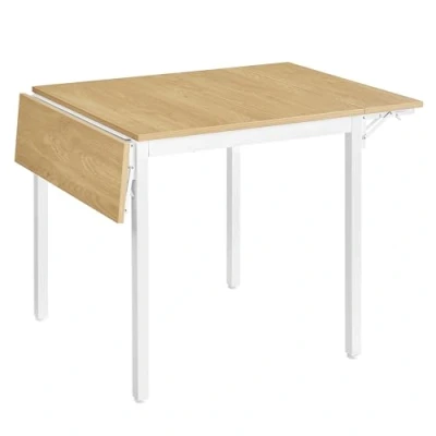 Afbeelding van VASAGLE eettafel, opklapbare keukentafel voor 2 4 personen, kleine kamers, natuurlijk eiken kleur wolkenwit KDT077Y01