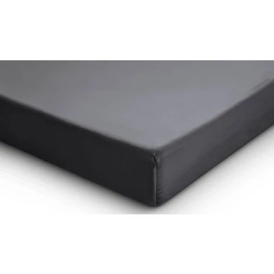 Afbeelding van Hoeslaken Topper 100% Katoen Satijn, Zacht als Zijde, Kreukvrij met Perfecte Pasvorm, Voor Standaard Toppers 10 tot 12 cm, Antraciet, Eenpersoons, 90 x 200 cm