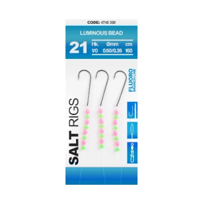Afbeelding van Spro Salt Rig 21 Luminous Beads #4 Zeevis onderlijn