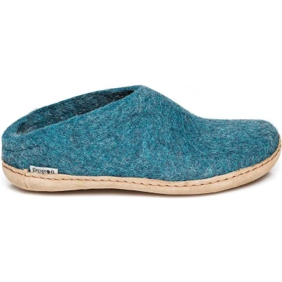 Afbeelding van Glerups Pantoffels, Dames, Maat: 38, Petrol Wol