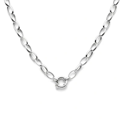 Afbeelding van zilver gerhodineerd collier 8,3 mm 45 cm met groot springslot 1339135
