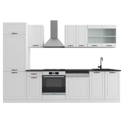 Afbeelding van Vicco Complete keukeneenheid R Line, Wit landhuis/wit/Wit, 300 cm zonder werkblad