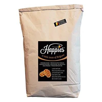 Afbeelding van Happies bakmix 10 Kg, kant en klare bakmix, wafelmix voor Belgische Luikse wafels (Gaufre de Liège), wafelmix, wafelbeslag, makkelijk te bereiden door enkel toevoeging van water