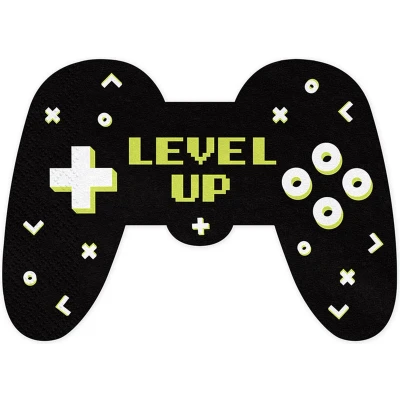 Afbeelding van Partydeco Servetten gamepad 11 x 16 cm (12 stuks)