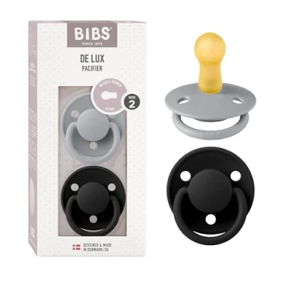 Afbeelding van BIBS® Fopspeen De Lux Cloud/ Black vanaf 6 maanden, 2 stuks.