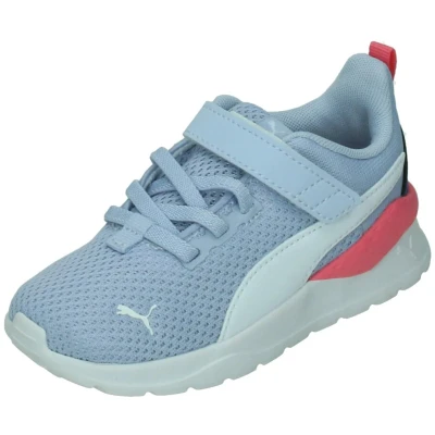 Afbeelding van Puma Anzarun Unisex Hardloopschoenen voor op de weg kinderen, Maat: 20, Cool weather/white/blue crystal Schoenen