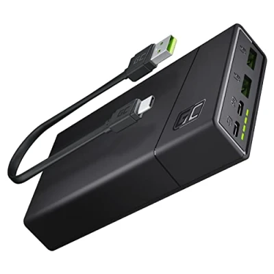 Afbeelding van Green Cell PowerPlay20 Powerbank 20000 mAh Quick Charge LiPo Zwart Statusweergave