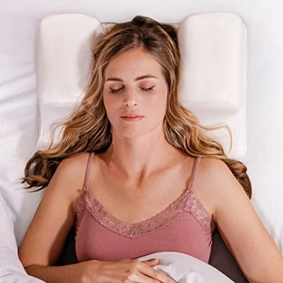 Afbeelding van YourFacePillow Memory Foam Beauty Pillow for Anti Wrinkle, Aging, Acne Treatment, Wrinkle Prevention Back &amp; Side Sleeper Sleeping (Standard)