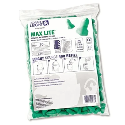 Afbeelding van Honeywell 1013048 Howard Leight Max Lite oordopjes, SNR 34 dB (Pak van 200 paar LS400 Refill)