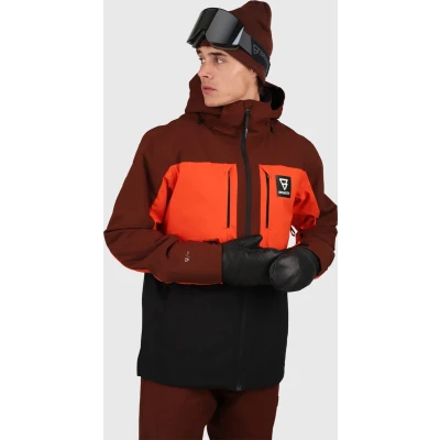 Afbeelding van Brunotti Aratin Heren Wintersport Ski Jas Rood, Bruin