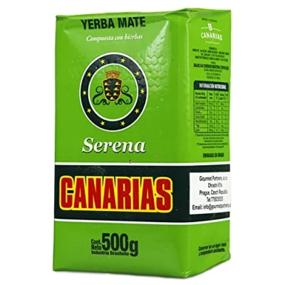 Afbeelding van Canarias Yerba Mate Thee Serena 500g + Gift Sample (40g):Rijk aan antioxidanten en vitamines, versnelt de stofwisseling, suikervrij Uruguay