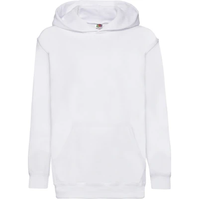 Afbeelding van Fruit Of The Loom Kinder Unisex Sweatshirt Met Capuchon / Hoodie (Wit)