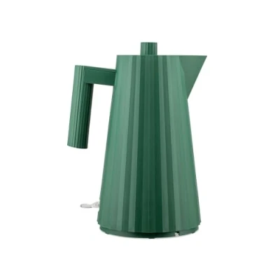 Afbeelding van Alessi Waterkoker Plissé droogkookbeveiliging groen Michele de Lucchi 1.7 liter MDL06 GR