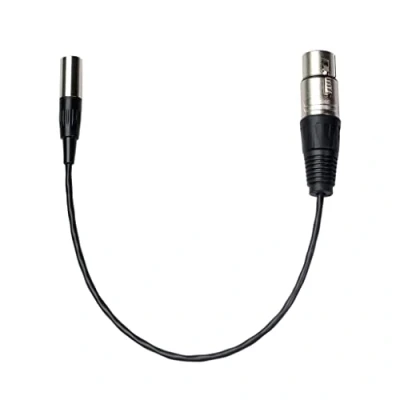 Afbeelding van Audiokabel, zinklegering mini XLR 3 polige stekker naar bus aluminiumfolie afgeschermde koperdraad audiokabel