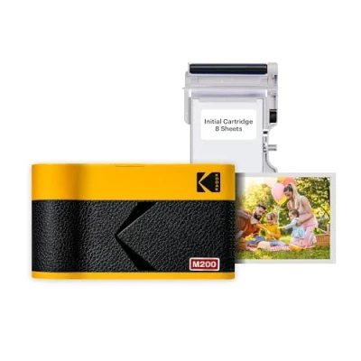 Afbeelding van KODAK Mini 2 ERA 4PASS mobiele fotoprinter (5,3 x 8,6 cm) (geel, + 8 vellen)