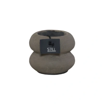 Afbeelding van STILL Waxinelichthouder Dubbel Maxi Dark 10 x 8 cm