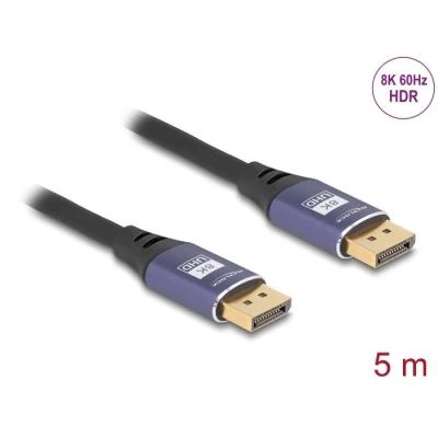 Afbeelding van Delock DisplayPort Kabel 8K 60 Hz 5 m flieder Metall HQ products
