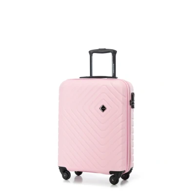 Afbeelding van Wittchen CUBE LINE Wheeled Suitcase Reistas, Dames, Maat: One Size, Light pink