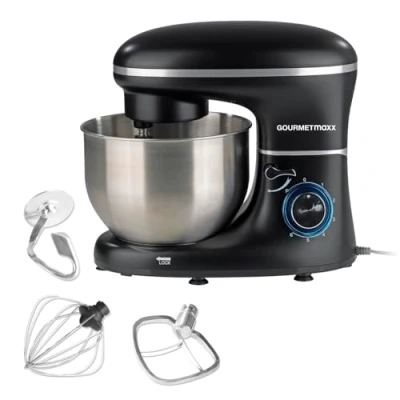 Afbeelding van Keukenmachine Keukenrobot Gourmetmaxx Foodprocessor 1500W Zwart RVS