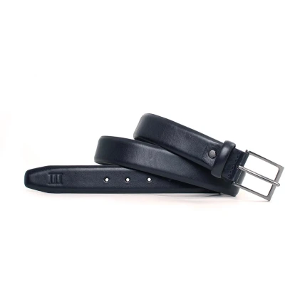 Afbeelding van TRESANTI ELIDORO Gebombeerde leren riem Navy Size 85