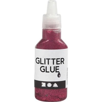 Afbeelding van Creativ Company Glitterlijm Donkerroze, 25ml