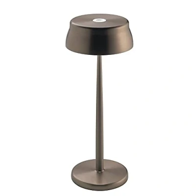Afbeelding van Zafferano Sister Light Draagbare LED tafellamp IP65 Binnen of Buiten, 4 traps touchdimmer, Aluminium, Magnetische steun, hoogte 32,8 cm Geanodiseerd Koper