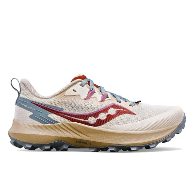 Afbeelding van Saucony Peregrine 14 Trail hardloopschoenen, Dames, Maat: 37, Dew/orchid Textiel/ synthetisch