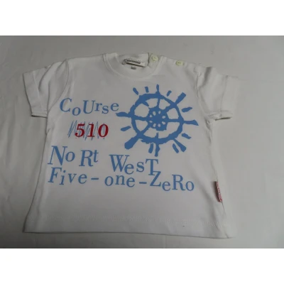 Afbeelding van T shirt Korte mouwen Jongens Wit ,bleek blauw en rood 9 maand 74