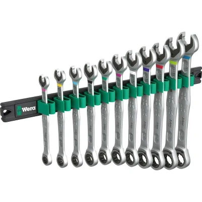 Afbeelding van Wera 9630 Magneetstrip 6000 Joker 1 steek ringratelsleutelset, 11 delig 05020014001