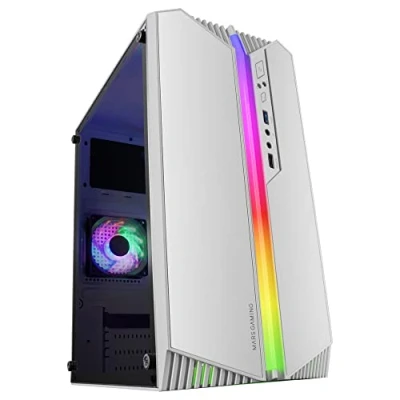 Afbeelding van Mars Gaming MC S1, Case PC Ultracompacte Micro ATX, ARGB Front Lighting 12 Modes, FRGB Fan, Full Side Window Case, Ondersteunt Vloeistofkoelers tot 120mm, Wit