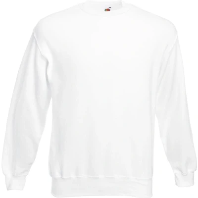 Afbeelding van Fruit Of The Loom Heren Set In Belcoro® garen Sweatshirt (Wit)