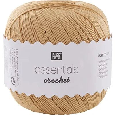 Afbeelding van Rico Design ESSENTIALS GEHAAKT GOUD, 100% Katoen, 7,5 x 8 cm