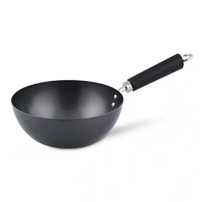 Afbeelding van Ken Hom Excellence Wok Ø 20 cm. in Koolstofstaal met Antiaanbaklaag en Greep Fenolhars