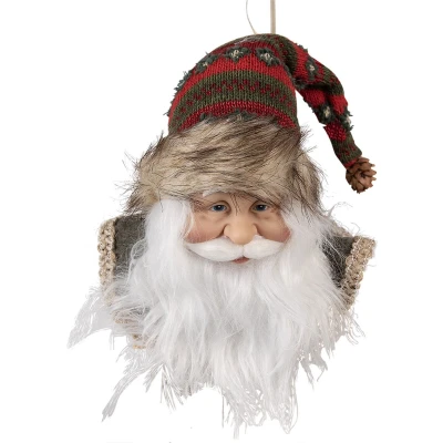 Afbeelding van Clayre &amp; Eef Hanger Kerstman 10x9x28 cm Rood Kunststof