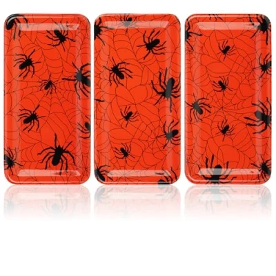 Afbeelding van COM FOUR® 3x Halloween sierborden decoratieve dienbladen met leuke enge motieven kom voor en themafeesten als kamerdecoratie (3 stuks spin)