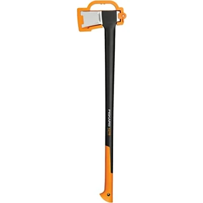 Afbeelding van Fiskars Kloofbijl, incl. mesbeschermer voor veilig transport, lengte: 96 cm, antikleeflaag, hoogwaardig staal/glasvezelversterkte kunststof, zwart/oranje, X27XXL, 2,57 kg, 1015644