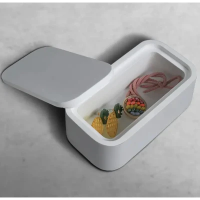 Afbeelding van Cosmetica Opbergdoos Ideavit Solidcase 14x7x5.7 cm Solid Surface Mat Wit