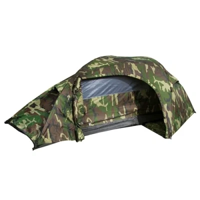 Afbeelding van Mil Tec 1 persoons tent Recom Woodland camouflage