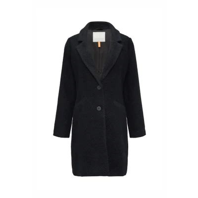 Afbeelding van Q/S by s.Oliver jas met all over print donkerblauw