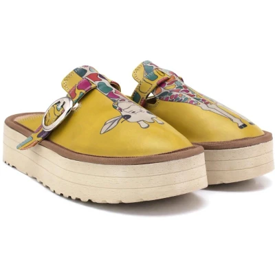 Afbeelding van Goby Giraffe Joy Platform Dames Clogs Vegan Handmade Maat 40